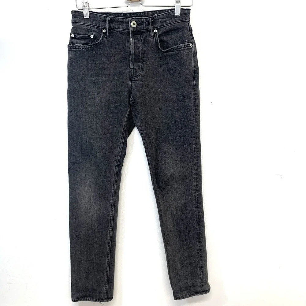 All‎ Saints Button Fly  Black Jeans  Men 30 Pockets Skinny Measure 28x28